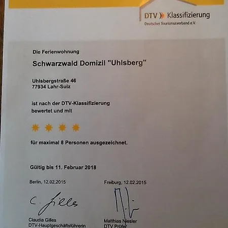 Schwarzwald Domizil Uhlsberg Kippenheim